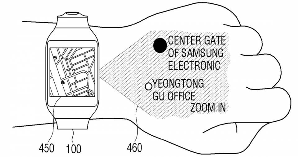 Умные часы от Samsung смогут проецировать изображение прямо на твою руку